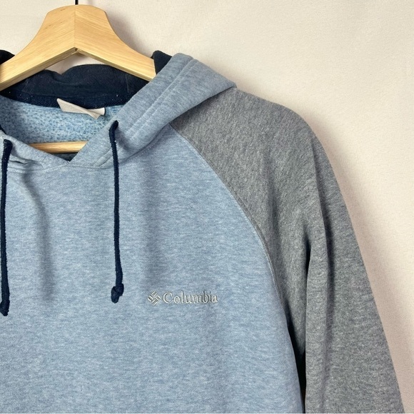 Columbia Hart Mountain Blue Two Tone Hoodie Sweatshirt M - Picture 3 of 3